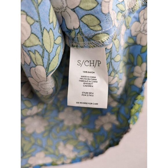 CAbi Blue and Green Floral Tank Top - Picture 5 of 9